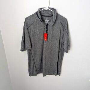 NWT Elevate Men's Gray Short Sleeve Polo, Large